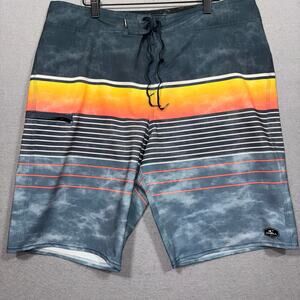 O'Neil Hyperfreak Striped Board Short Size 36 Hybrid Swim Beach